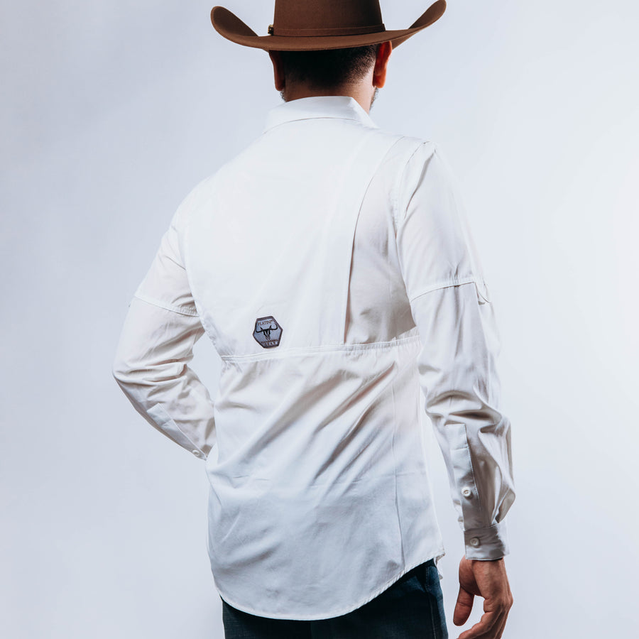 Camisa Platini Manga Larga Performance Blanco 046
