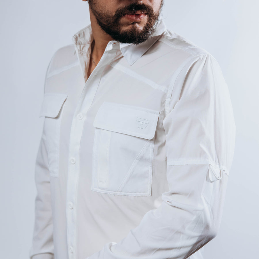 Camisa Platini Manga Larga Performance Blanco 046