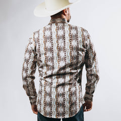 Camisa Wrangler Checotah Blanco/Café 219