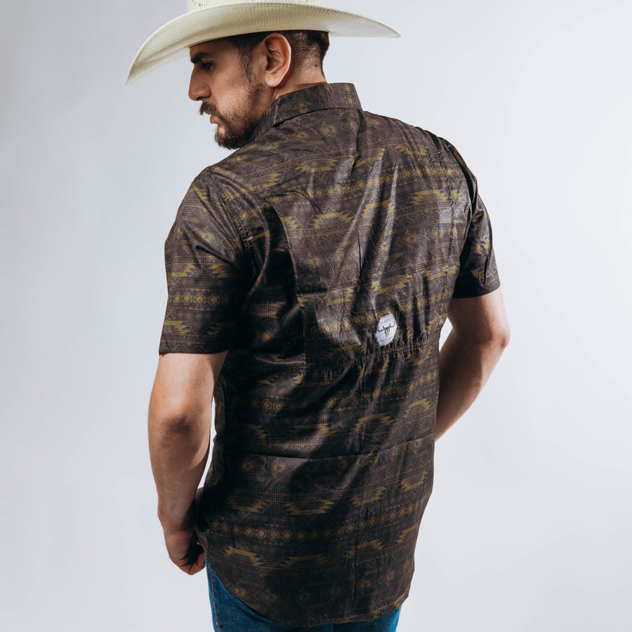 Camisa Platini Manga Corta Performance Aztec Gold 048