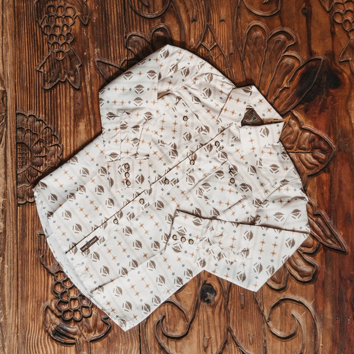 Camisa Rodeo West Kid Estampada Navajo Beige 013