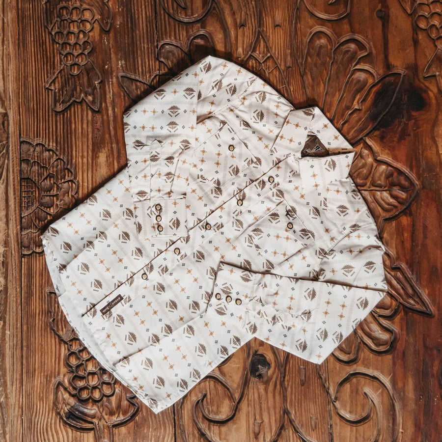 Camisa Rodeo West Kid Estampada Navajo Beige 013