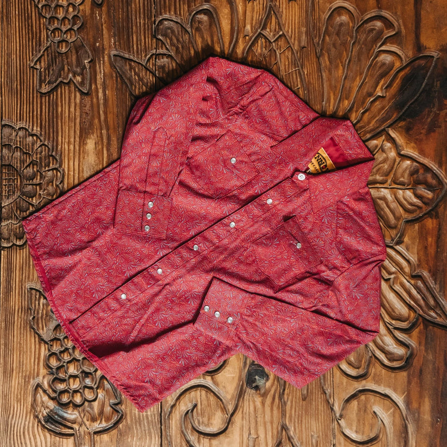 Camisa Hannover Kids Estampada Vino/Azul 012