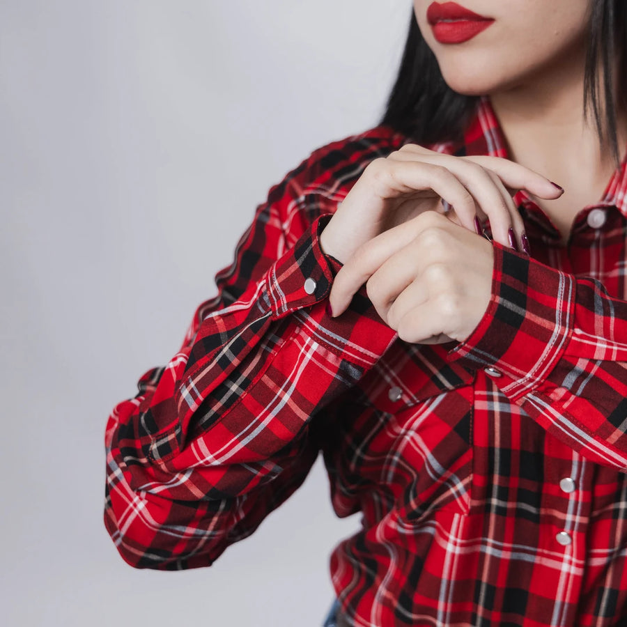 Blusa Wrangler Cuadros Rojo/Negro 070