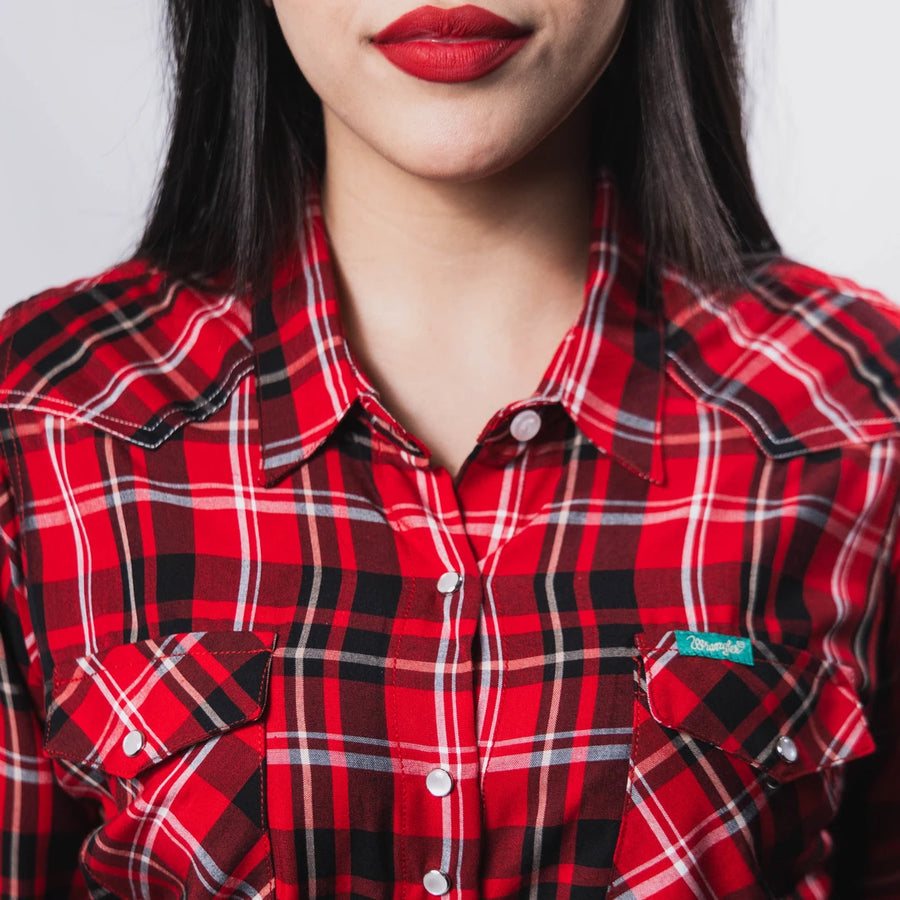 Blusa Wrangler Cuadros Rojo/Negro 070