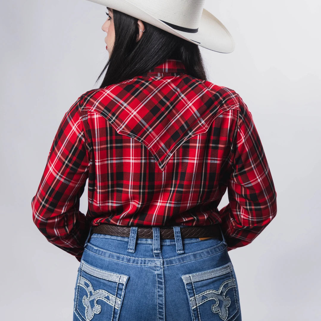 Blusa Wrangler Cua Rojo/Negro 070