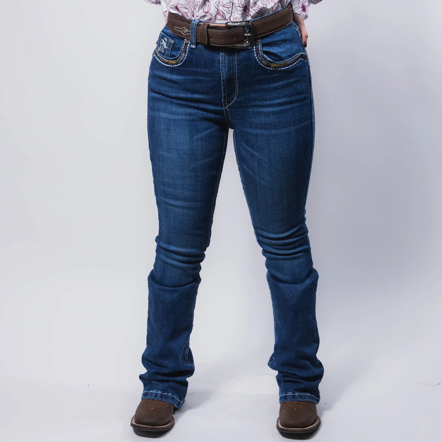 Pantalón M-Cowboy Cintura Alta Angelica Dk 004