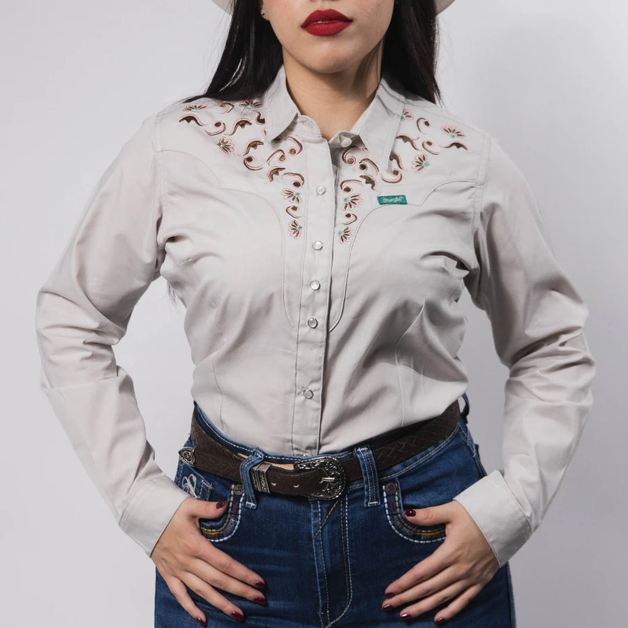 Blusa Wrangler Bord Flores Arena 077