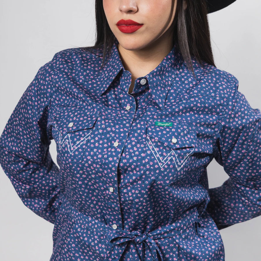 Vestido Wrangler Estampada Flores 080