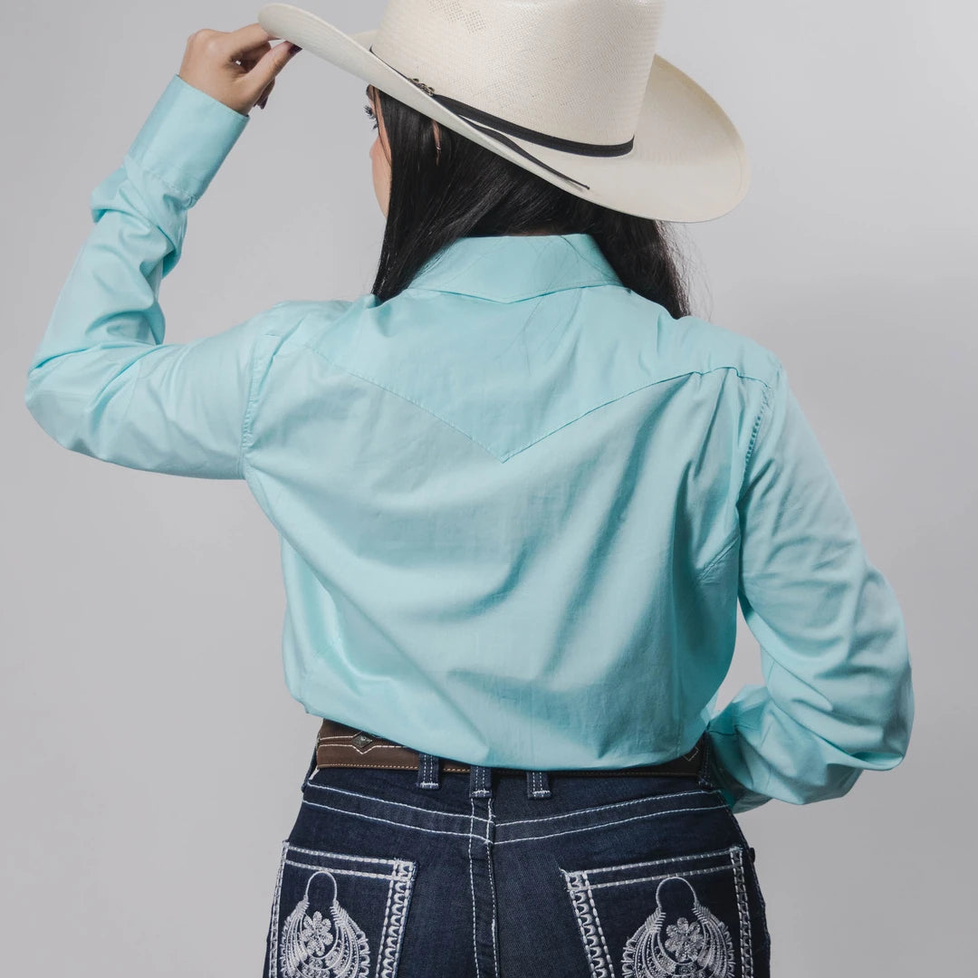 Blusa Cactus Lisa Aqua 024