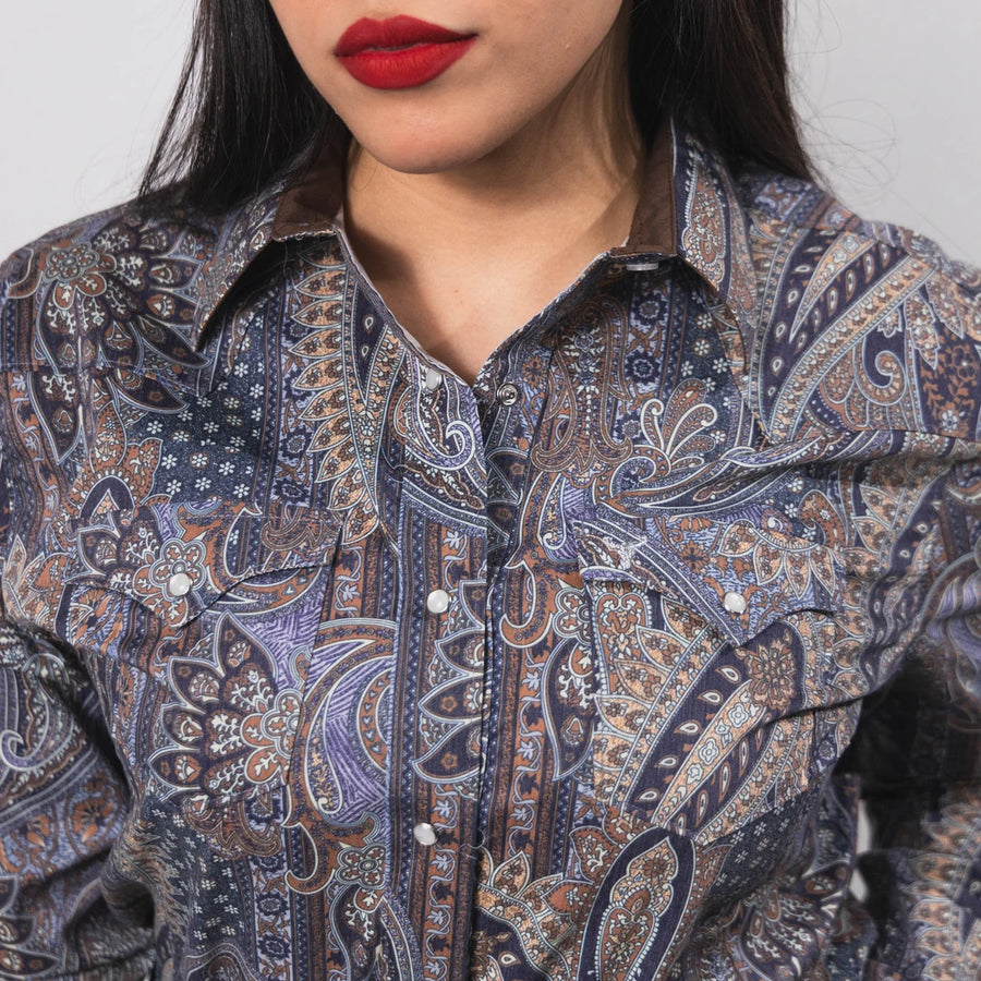 Blusa Cactus Estampada Amibas Azul 030