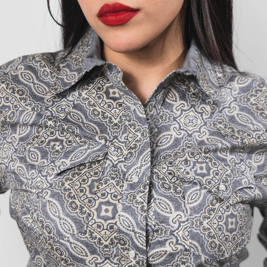 Blusa Cactus Estampada Amibas Gris 031