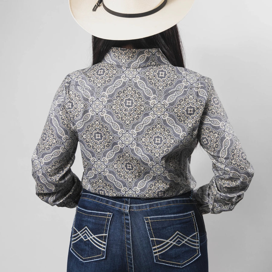 Blusa Cactus Estampada Amibas Gris 031