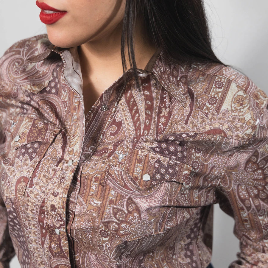 Blusa Cactus Estampada Amibas Marrón 033