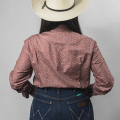 Blusa Rodeo West Est Lunares/Ladrillo 016
