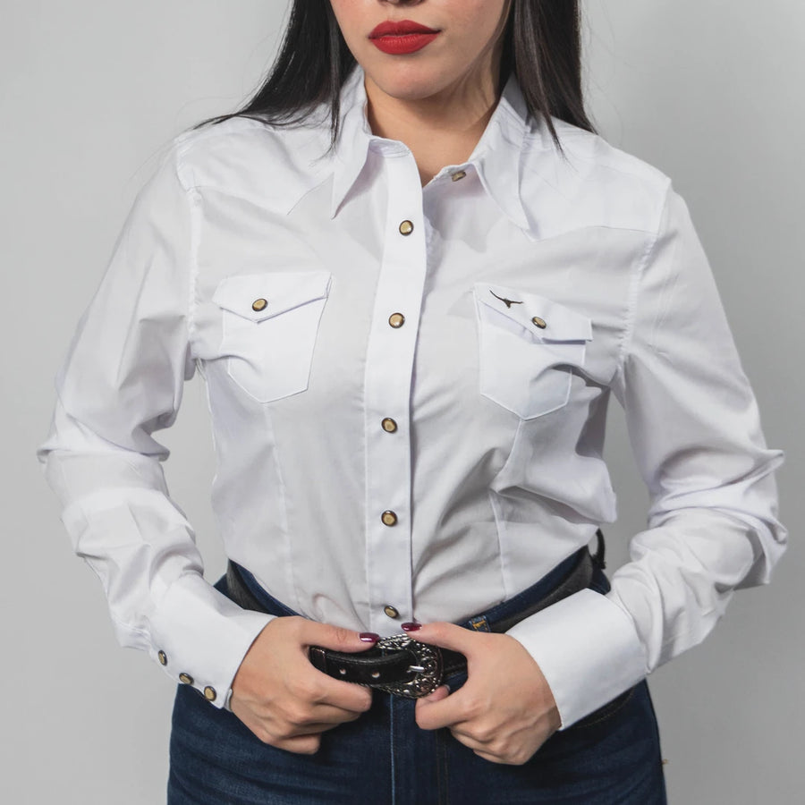 Blusa Rodeo West Lisa Blanca 017
