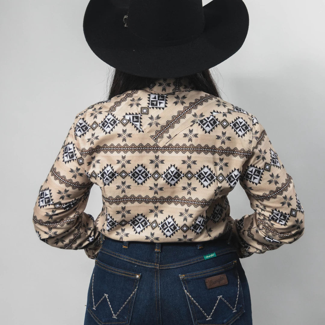 Blusa Rodeo West Est Navajo Beige 019