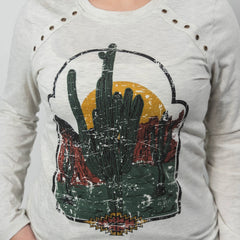 Playera Rock&Roll ML Ojales Cactus Beige 010