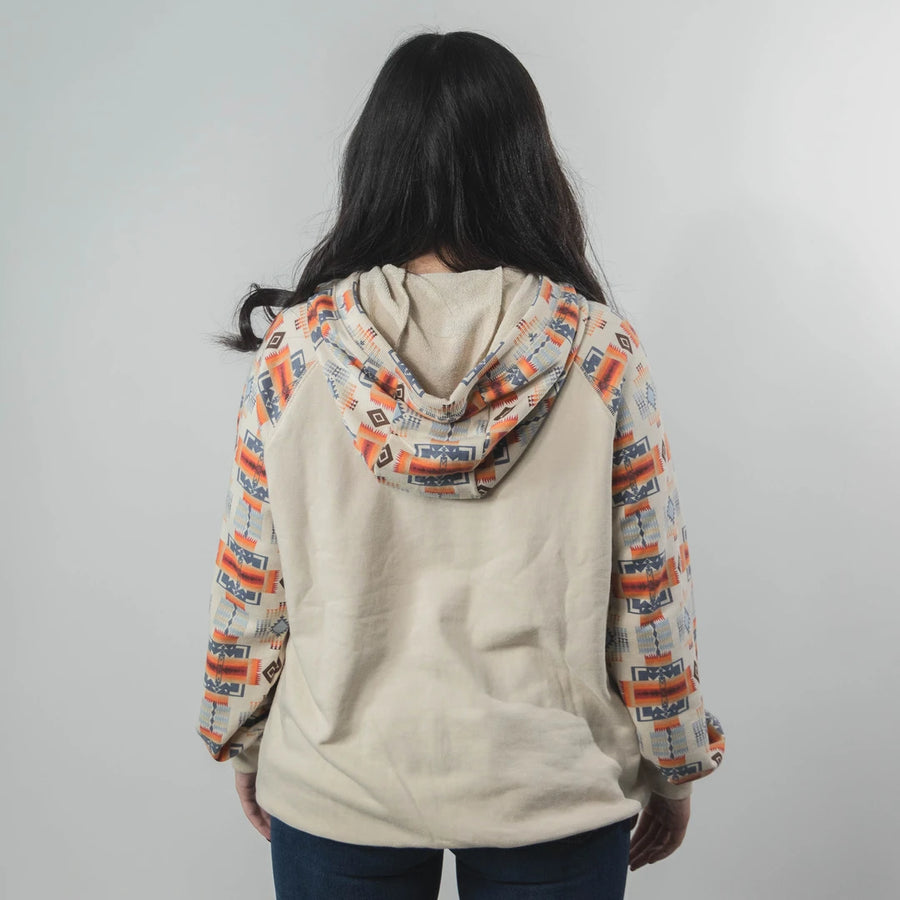 Hoodie Rock&Roll Estampada Aztec Beige 004