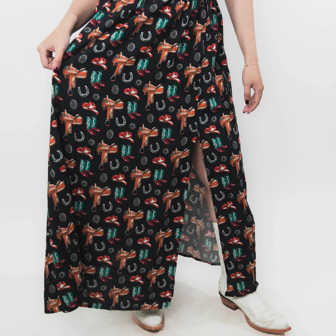Vestido Rock&Roll Lrg Est West Negro 018