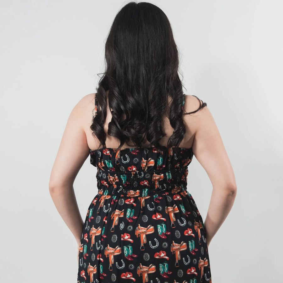 Vestido Rock&Roll Estampada West Negro 018