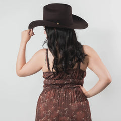 Vestido Rock&Roll Lrg Est Caballos Café 020