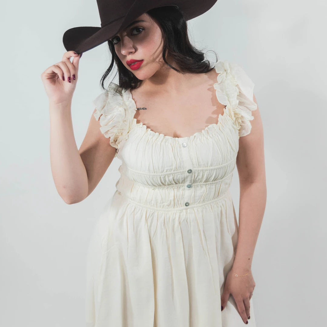 Vestido Rock&Roll Liso Blanco 019