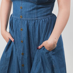 Vestido Rock&Roll Liso Mezclilla Tirantes 021