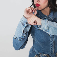 Romper Rock&Roll ML Liso Mezclilla 2tone 024