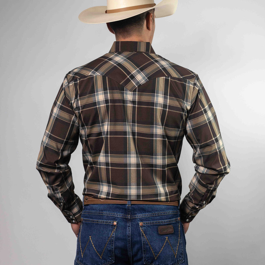 Camisa Hannover Cuadros Café/Khaki