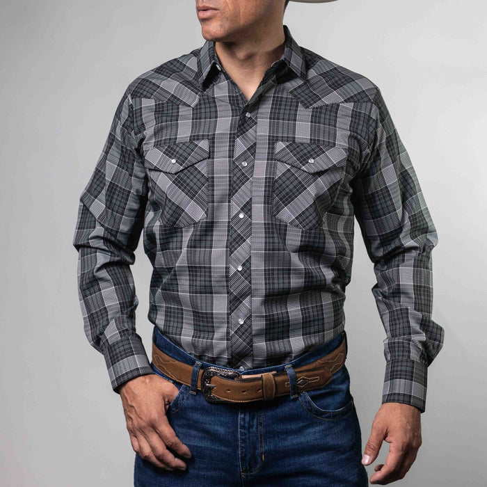 Camisa Hannover Cuadros Ch Ng/Gr Xls