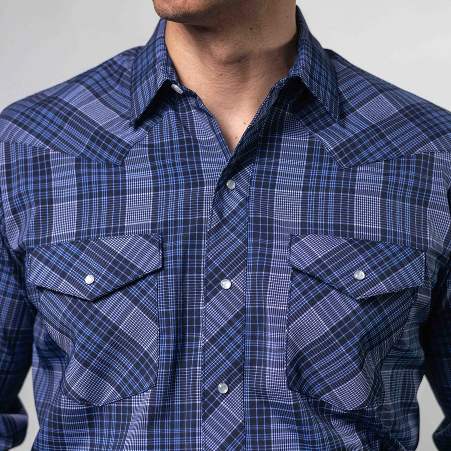 Camisa Hannover Cuadros Ch Ng/Az/Bc Xls