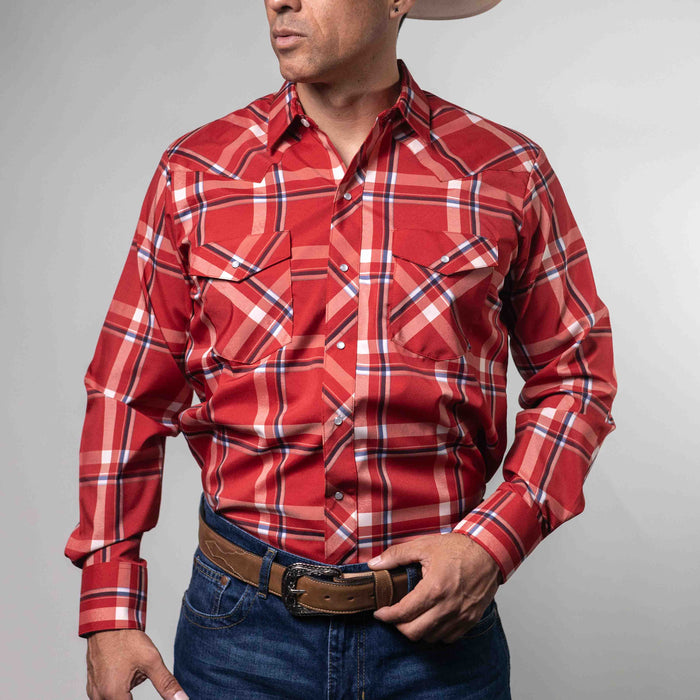 Camisa Hannover Cuadros Rojo/Blanco Xls