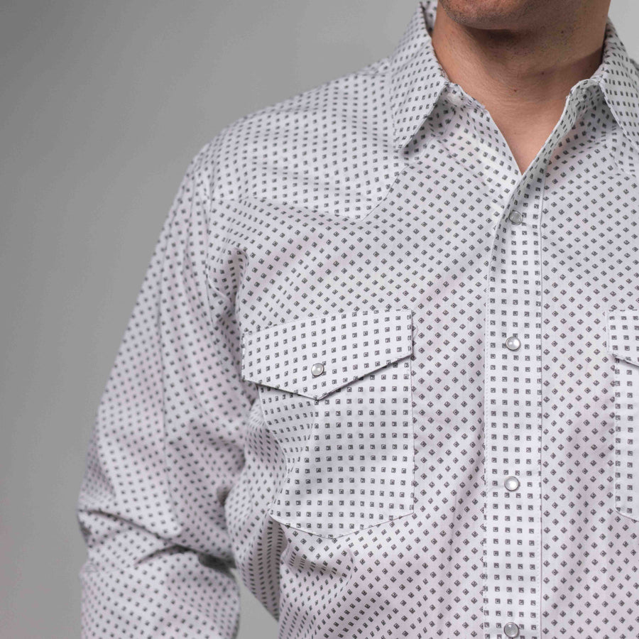 Camisa Hannover Estampada Blanco/Romb