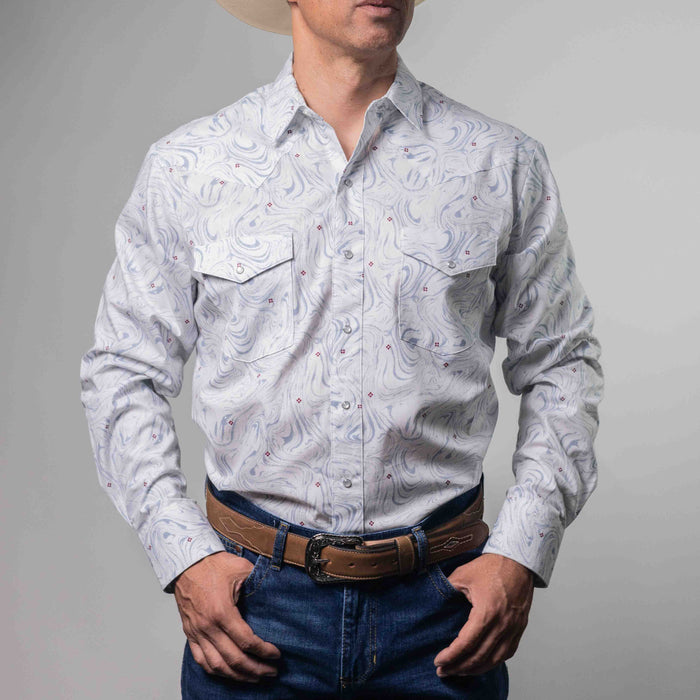 Camisa Hannover Estampada Blanco/Ondas