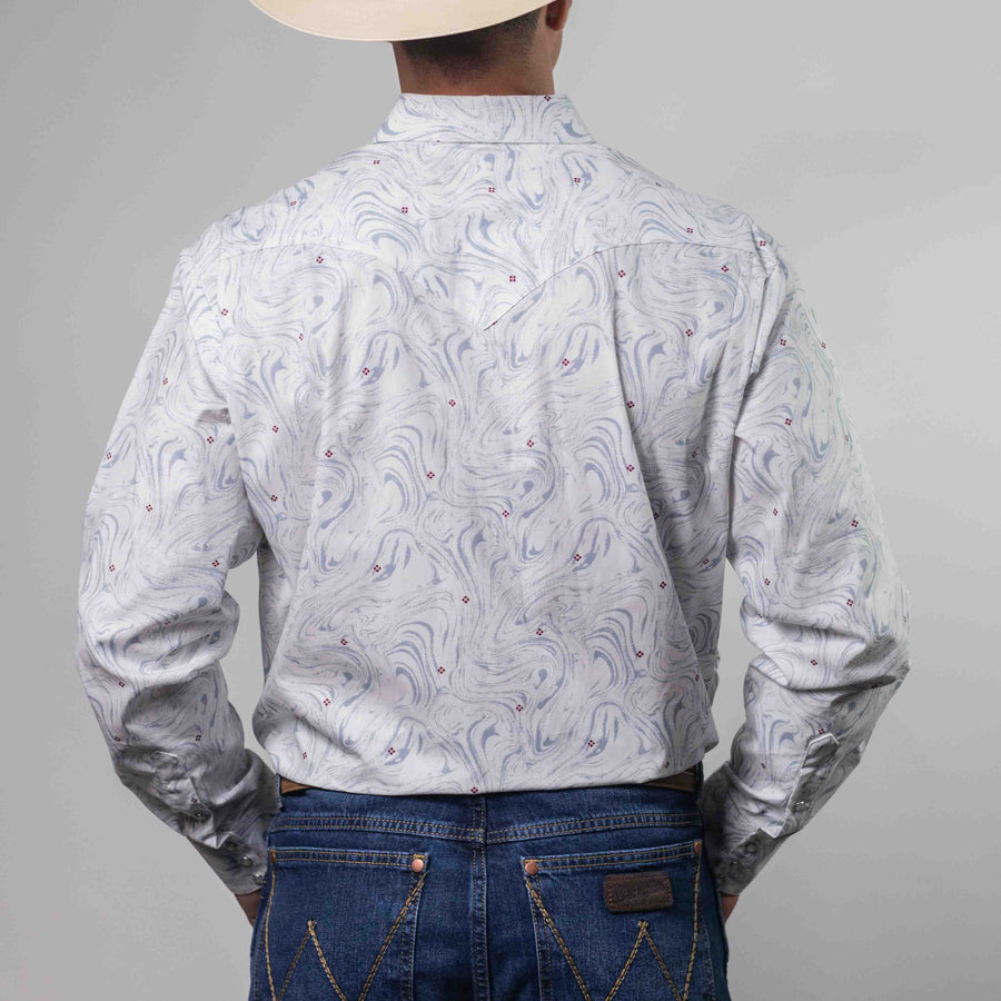 Camisa Hannover Estampada Blanco/Ondas