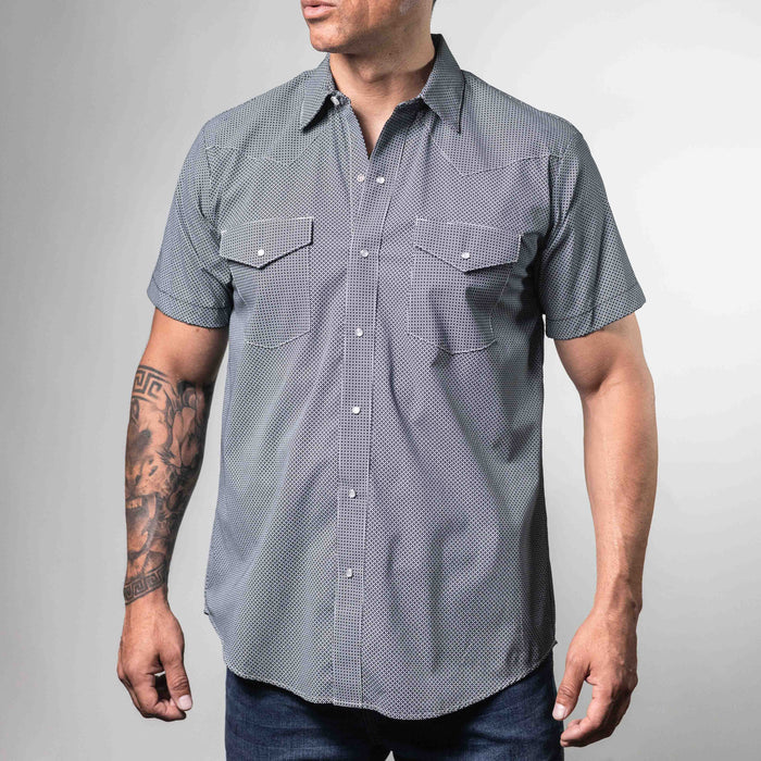 Camisa Hannover Manga Corta Estampada Blanco Flor