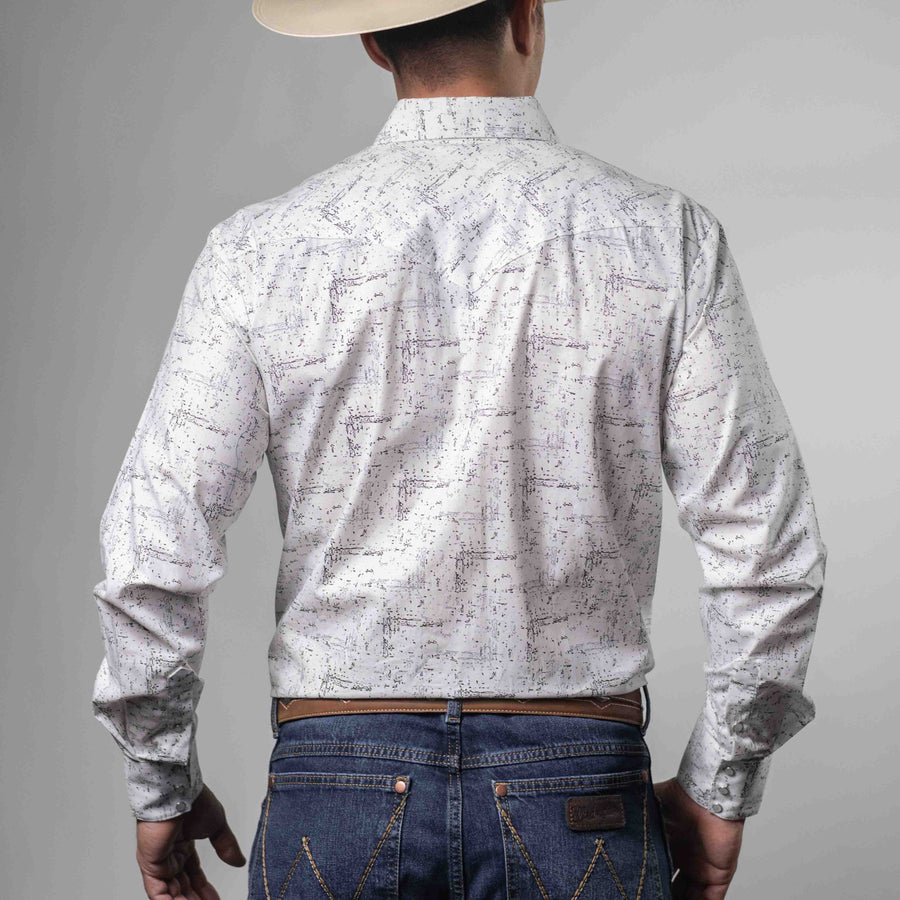 Camisa Hannover Estampada Blanco/Negro