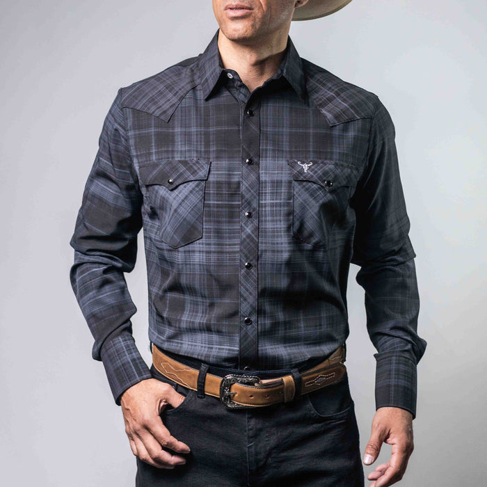 Camisa Cactus Cuadros Negro/Gris