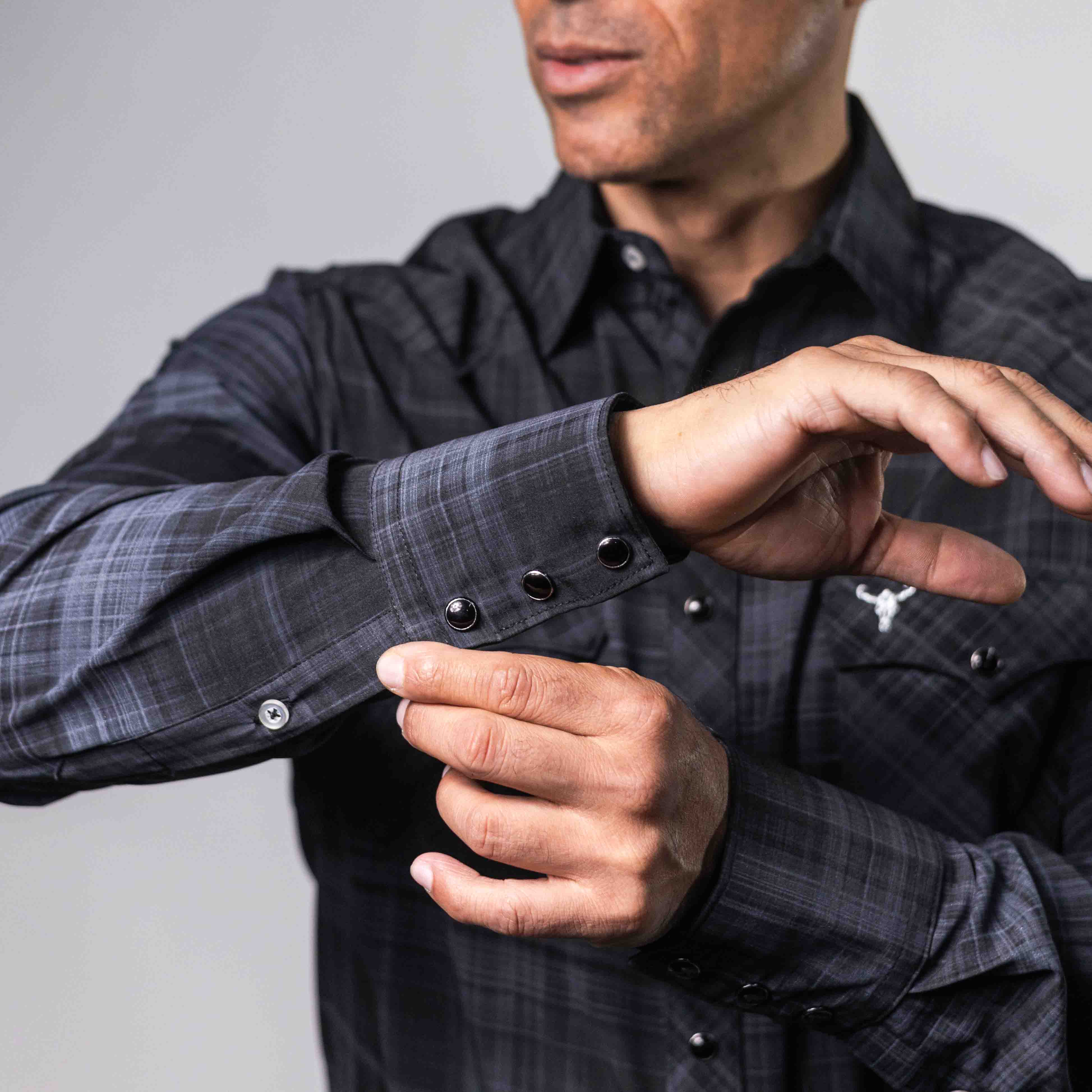 CAMISA CACTUS CUA NEGRO/GRIS XLS