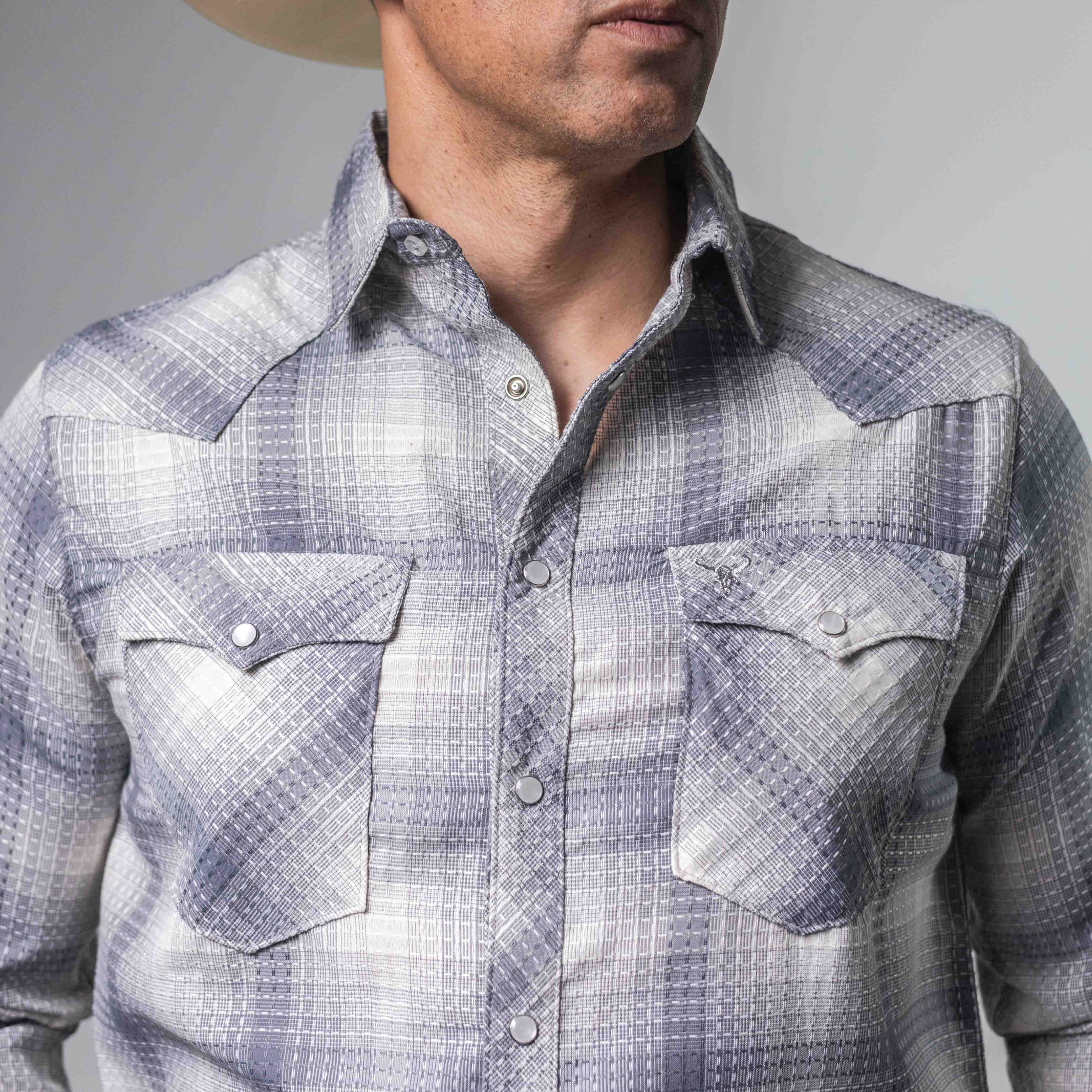CAMISA CACTUS CUA GRIS/BLANCO XLS