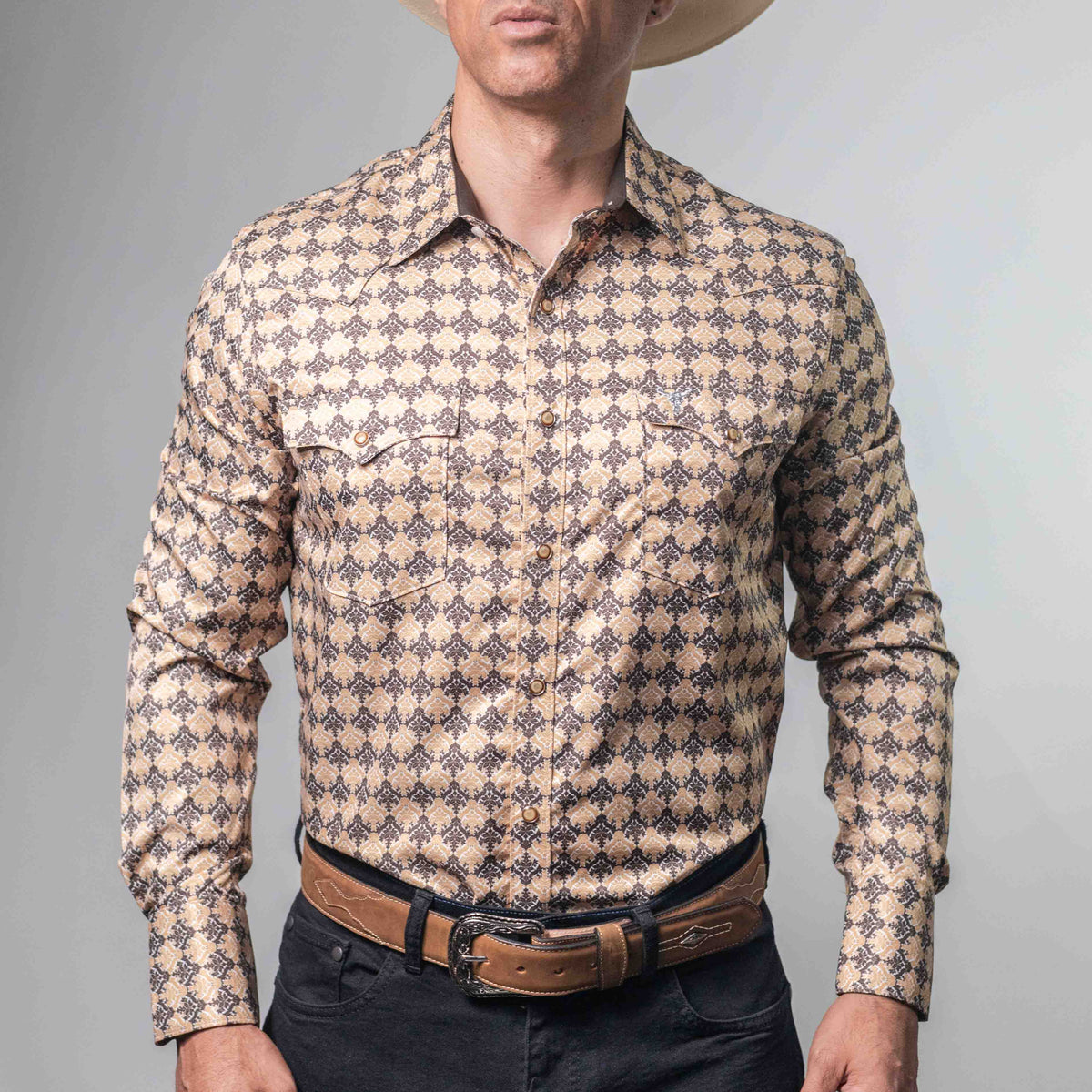 CAMISA CACTUS EST BEIGE /CAFÉ XLS