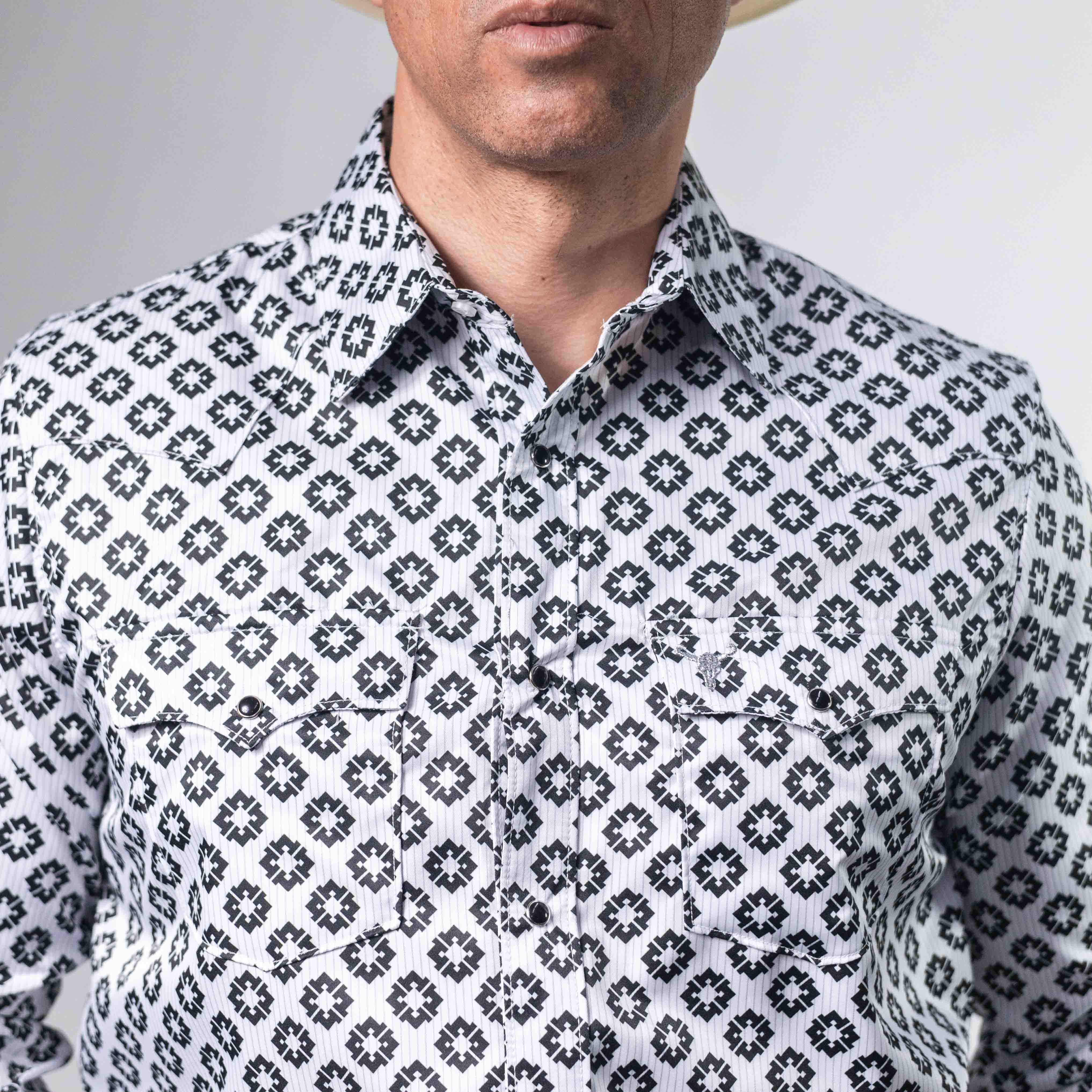 CAMISA CACTUS EST BLANCO/NEGRO