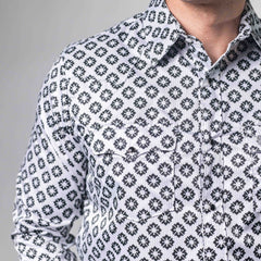 CAMISA CACTUS EST BLANCO/NEGRO