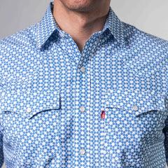 CAMISA BOCHI EST AZUL/BLANCO XLS