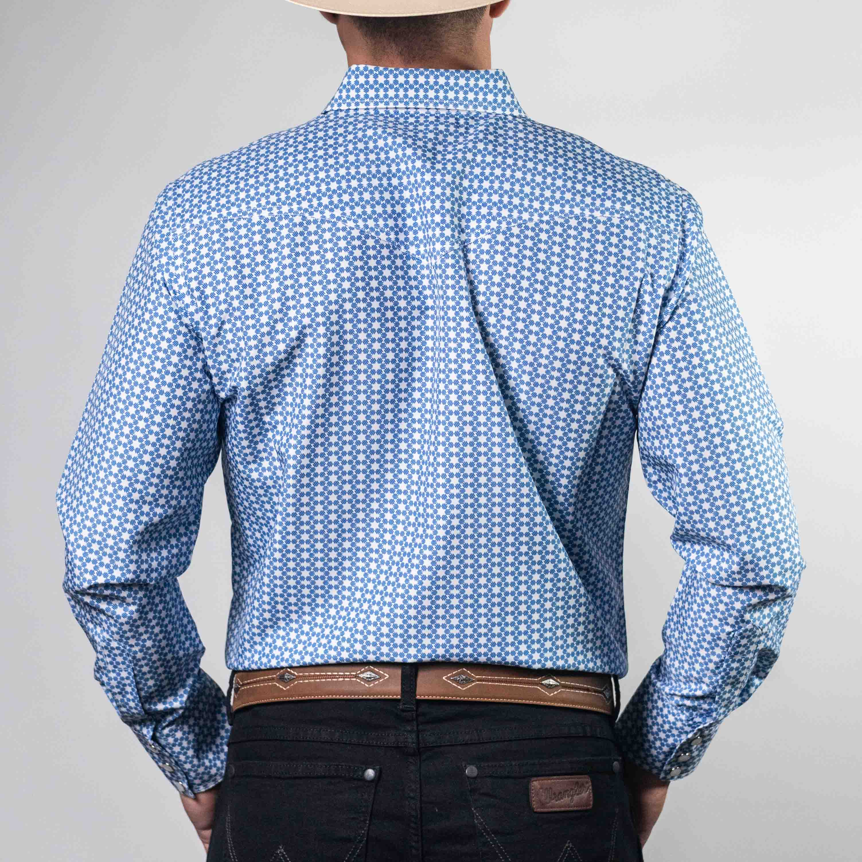 CAMISA BOCHI EST AZUL/BLANCO