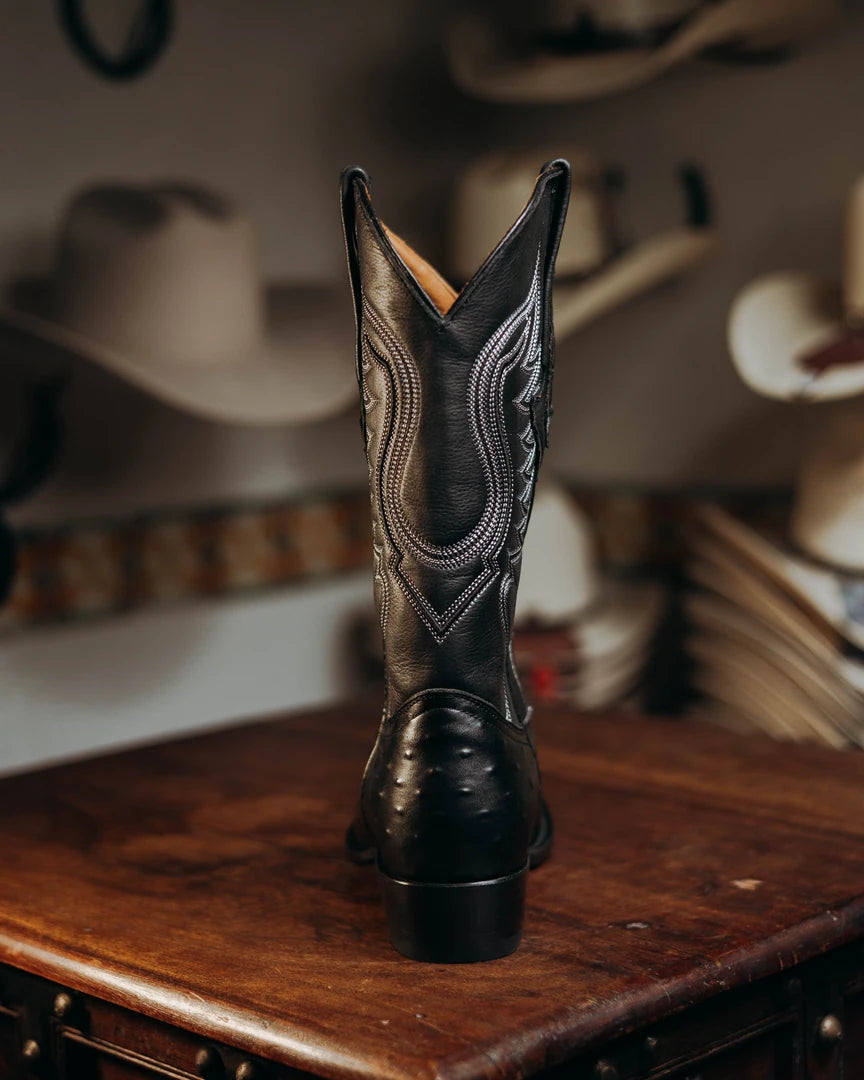 Bota Tejano Ave Print Ranch Negro 057