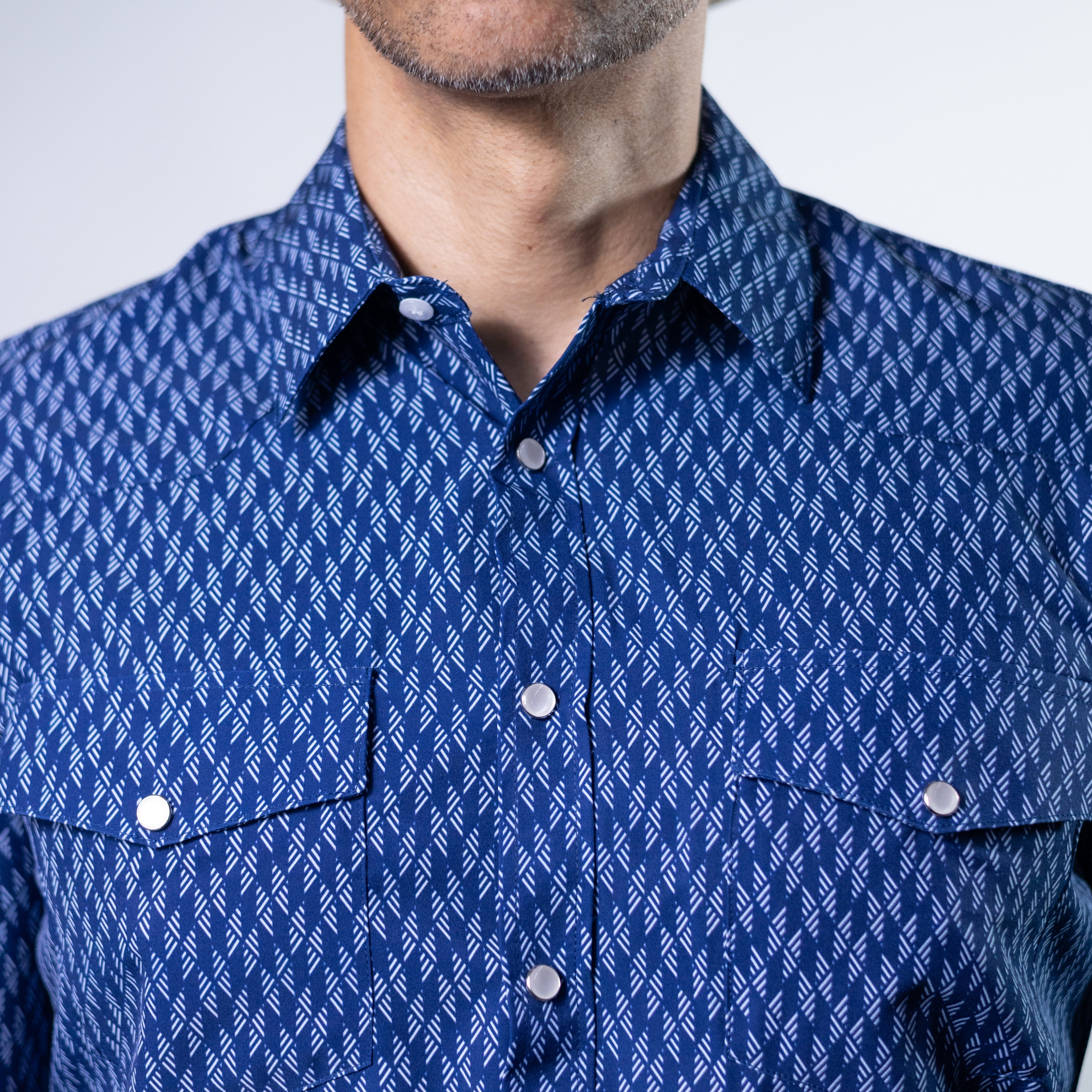 CAMISA MONTERO EST AZUL/BLANCO