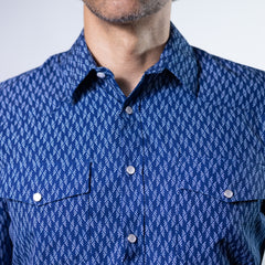 CAMISA MONTERO EST AZUL/BLANCO