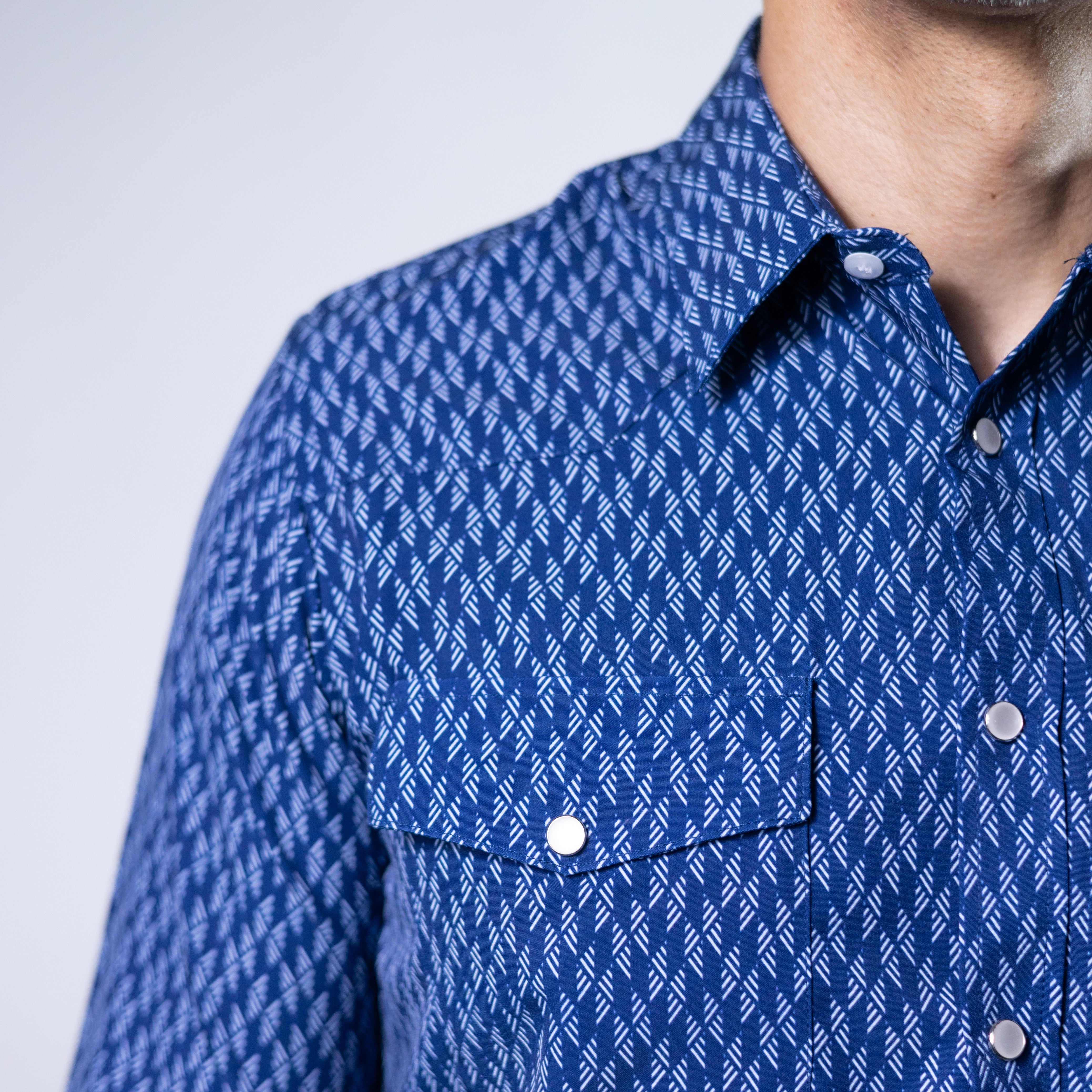 CAMISA MONTERO EST AZUL/BLANCO